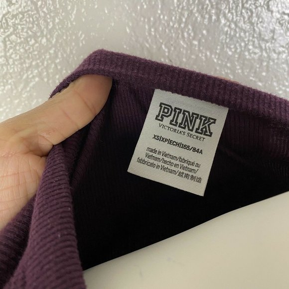 Victoria Secret Pink Women's Top Long Sleeve Ribbe - Picture 4 of 5